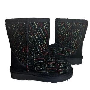 UGG Kids Boots in Black with Multicolor Stitching